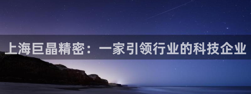 天宏娱乐石叔简介：上海巨晶精密：一家引领行业的科技企业