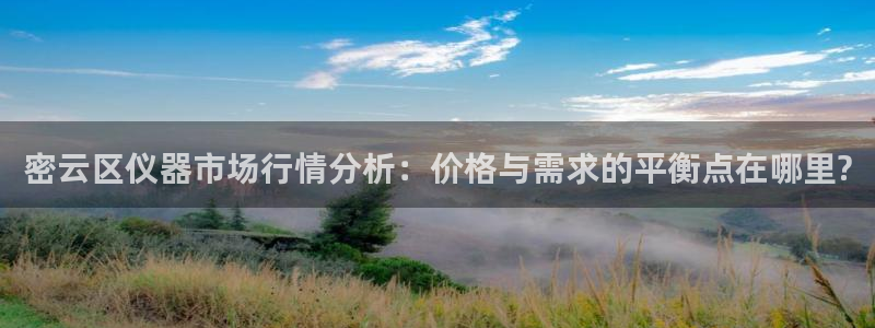天宏娱乐何33300：密云区仪器市场行情分析：价格与需求的平