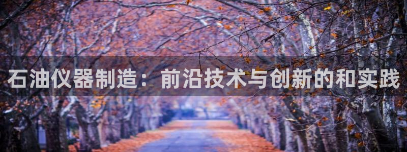 天宏娱乐q31.661：石油仪器制造：前沿技术与创新的和实践