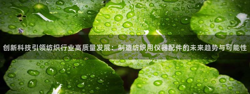 天宏娱乐集团：创新科技引领纺织行业高质量发展：制造纺织用仪器
