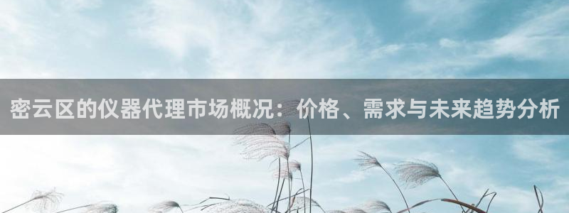 天宏娱乐传媒旗下艺人：密云区的仪器代理市场概况：价格、需求与